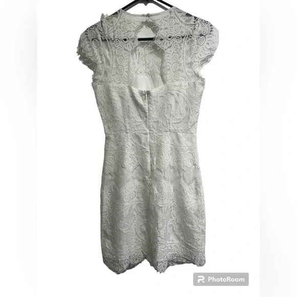 BB Dakota Jayce Lace Shealth Cocktail white Dress - Picture 3 of 12